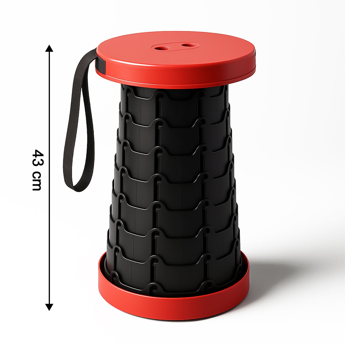 Wukusy adjustable portable telescopic folding stool for home improvement, compact with a sturdy seat and foldable design.