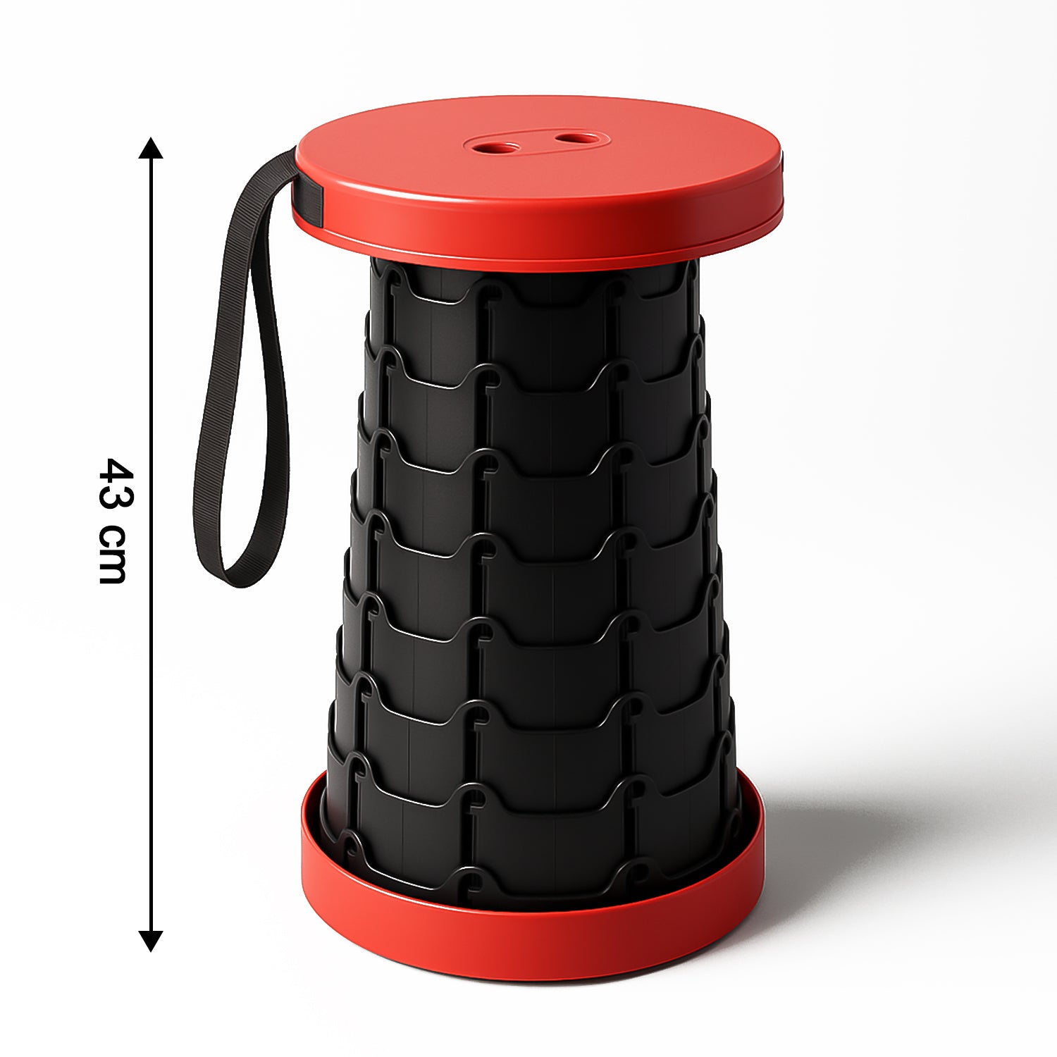 Wukusy adjustable portable telescopic folding stool for home improvement, compact with a sturdy seat and foldable design.