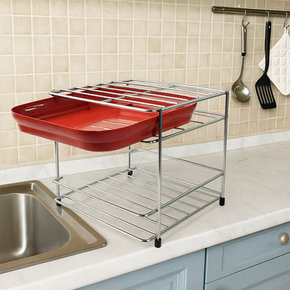 Wukusy stainless steel multipurpose utensils storage stand set for kitchen organization, with slots for spoons, spatulas, and more.