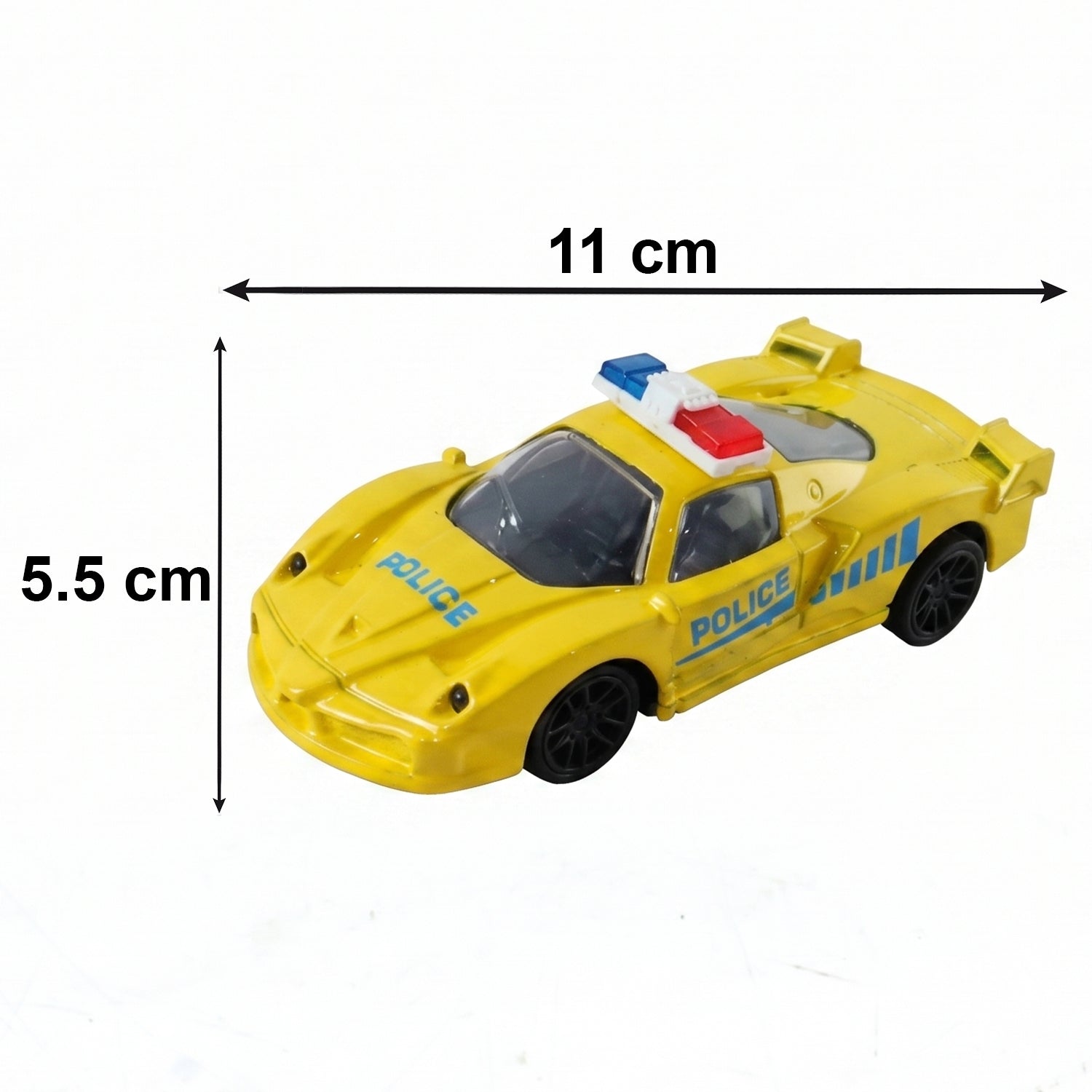 Wukusy police design mini toy car, pull-back friction racing car for kids, small plastic vehicle with police decals and wheels
