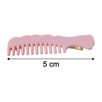 Set of four pastel comb-style hair clips by Wukusy, featuring colorful, decorative hair accessories for styling and holding hair.