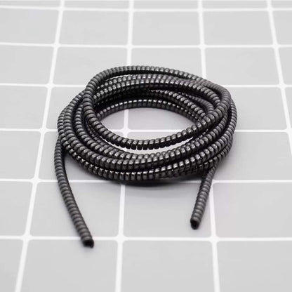 Wukusy metallic finish cable spiral protector for Mac charging cables, headphone saver and repair wire cover, mobile accessory.