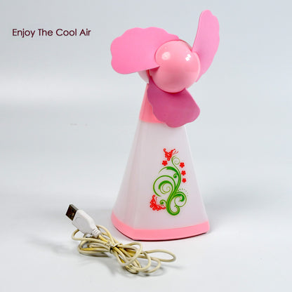 Wukusy 7712 mini USB desktop fan with bright colors, compact design, ideal for home or office use, battery not included