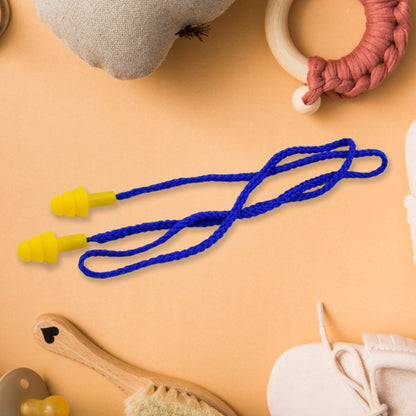 Soft silicone ear plugs from Wukusy, designed for hearing protection, shown in a 2-piece set in a close-up image.