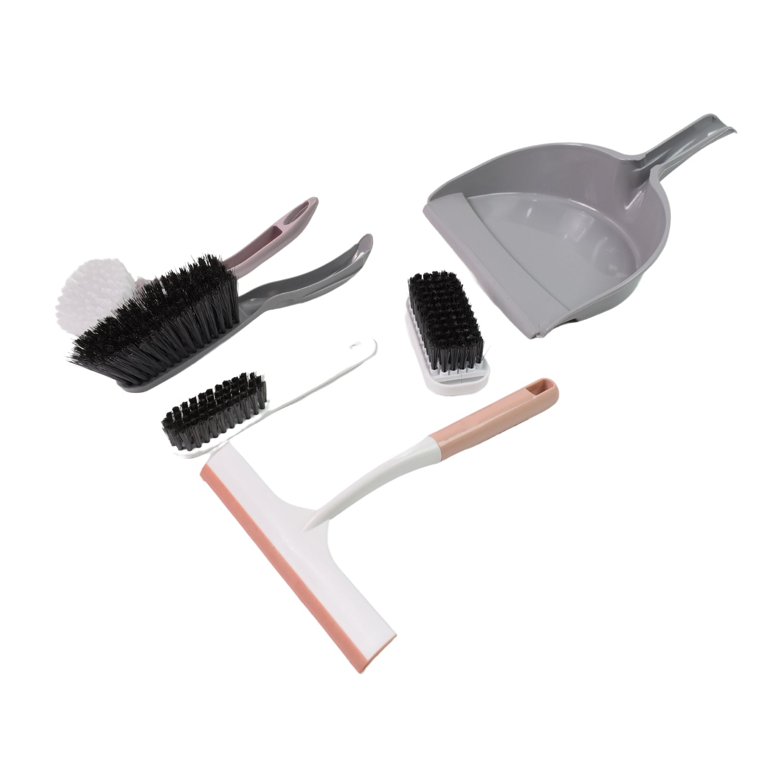 Six-piece Wukusy 6-in-1 multipurpose cleaning tool set with various attachments for versatile cleaning tasks.