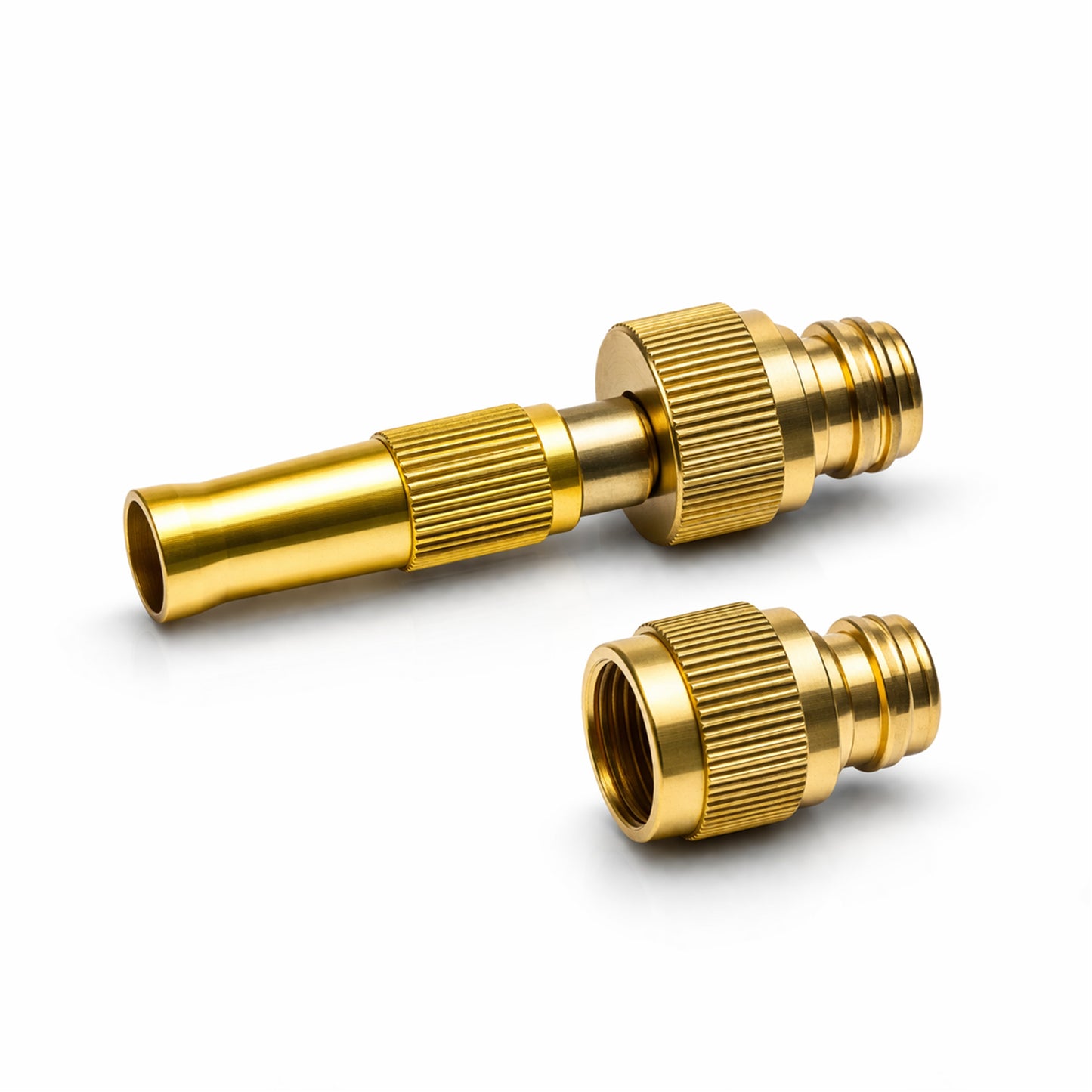 Wukusy heavy-duty brass garden hose spray nozzle set with adjustable spray patterns and ergonomic handle for watering tasks