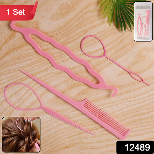 Wukusy multi-purpose hair styling braiding tool set with various clips and accessories for creating braids and hairstyles.