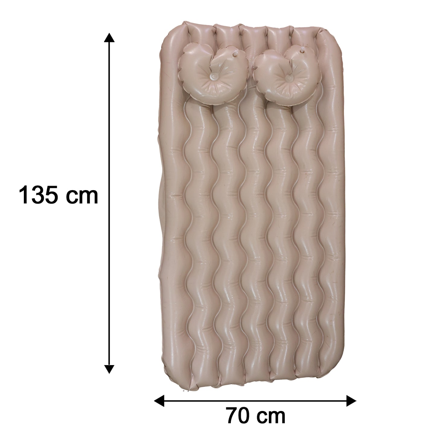 Wukusy car air mattress bed set with inflatable pillows and air pump, designed for comfortable travel sleeping in a vehicle.
