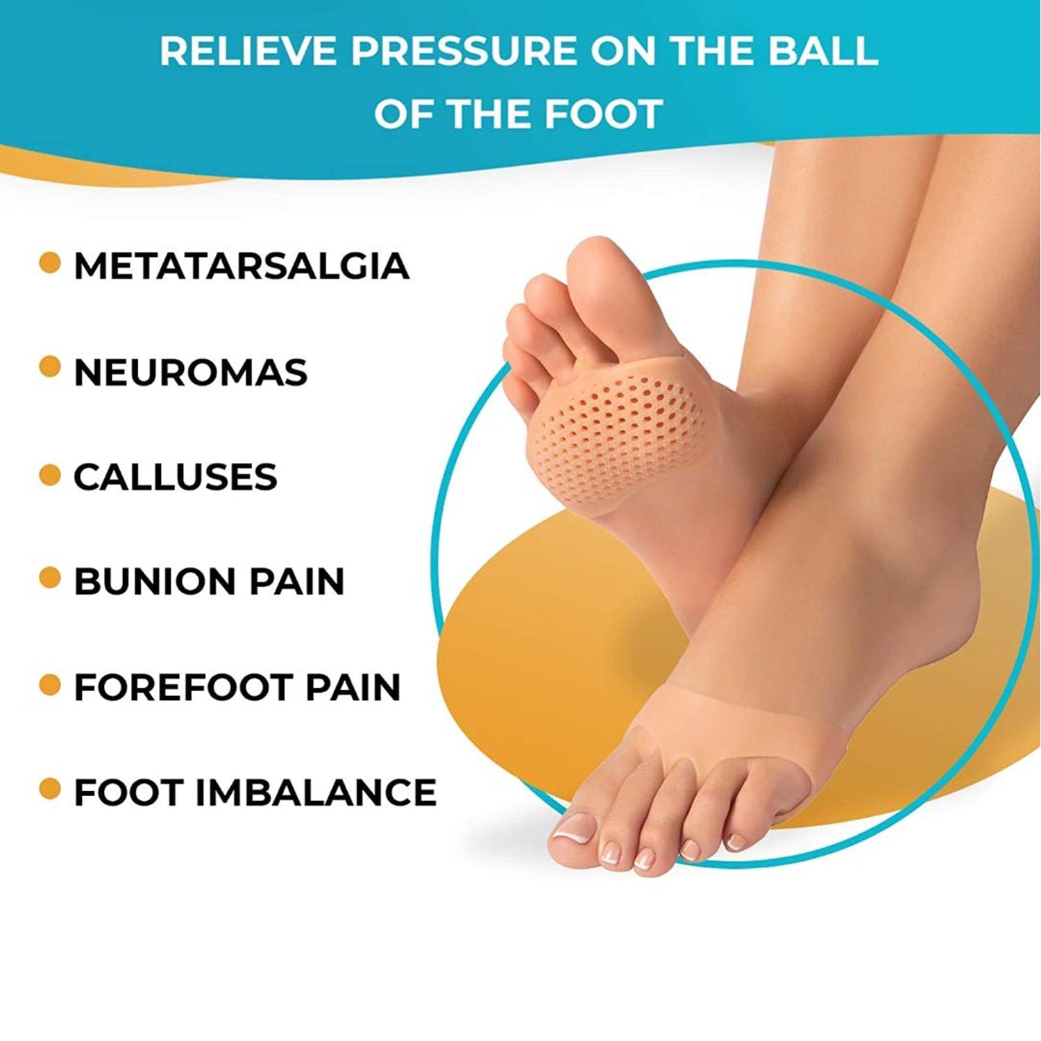 Wukusy silicone tiptoe protector and cover for men and women, soft toe protection and comfort, shown on a foot.