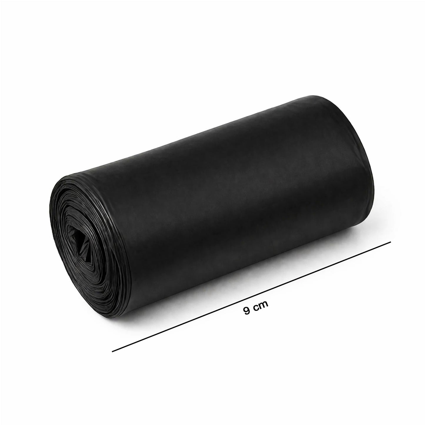 Wukusy heavy duty garbage bags roll with 50 large 45x55 cm black trash bags for trash disposal and waste management.