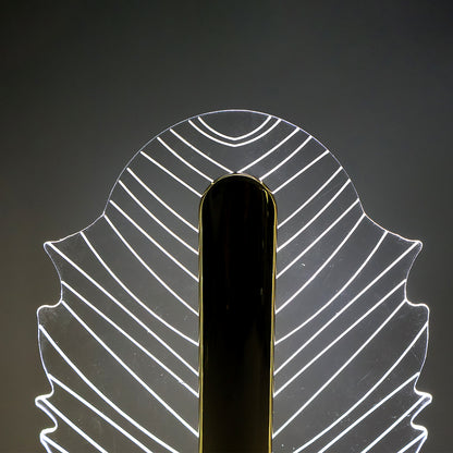 Wukusy premium leaf-shaped crystal table lamp for home decor, featuring a detailed leaf design and elegant crystal accents.
