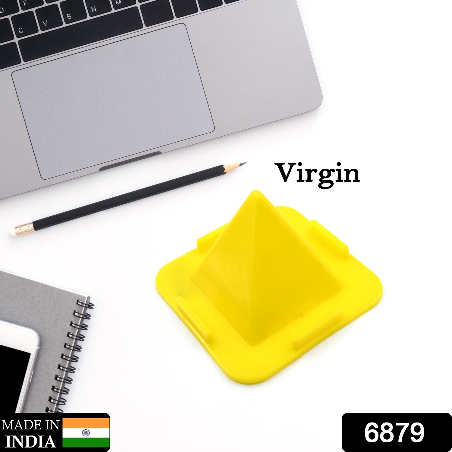 Wukusy Virgin Mobile accessories universal pyramid-shaped desktop stand for mobile phones, ideal for car dashboard and office use