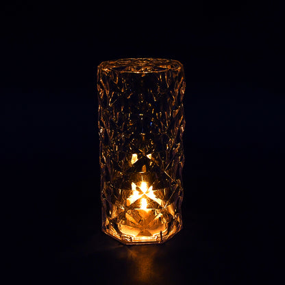 Wukusy 6240 Diamond Table Lamp with crystal candle lights, elegant home decor candle for ambient lighting and decorative accents