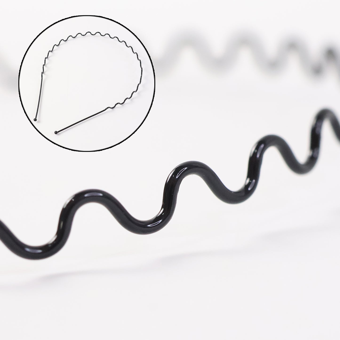 Set of 12 Wukusy premium metal wave hair bands for men and women, shown in various styles on a plain background.