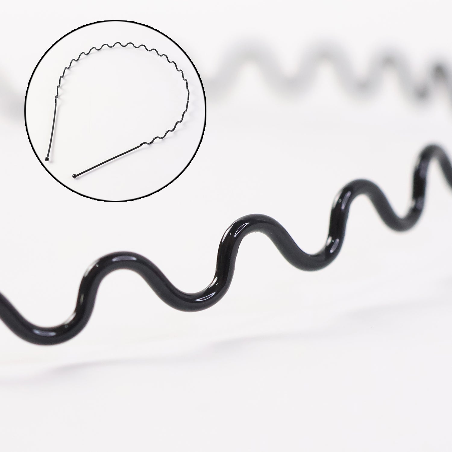 Set of 12 Wukusy premium metal wave hair bands for men and women, shown in various styles on a plain background.