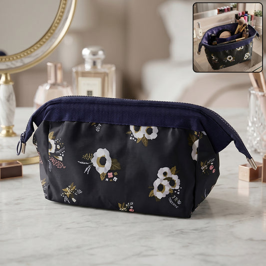 Wukusy stylish multipurpose cosmetic storage pouch bag, 18x12 cm, with a compact design and zipper closure for organizing beauty essentials.