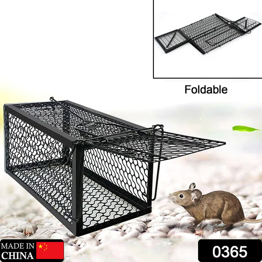 Wukusy 0365 foldable squirrel and mouse trap with live cage, small animal trap for mice, voles, hamsters, easy to catch and release.