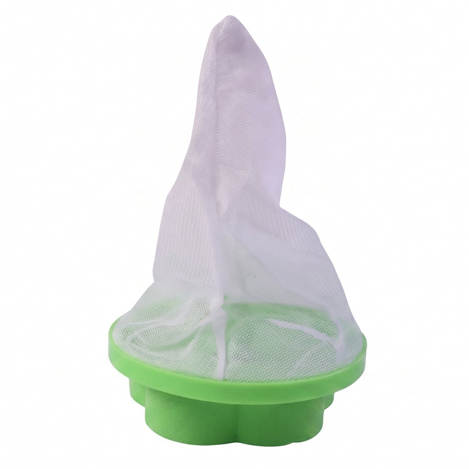 Wukusy washing machine floating hair lint catcher with reusable mesh flower filter, designed to trap lint and hair effectively.