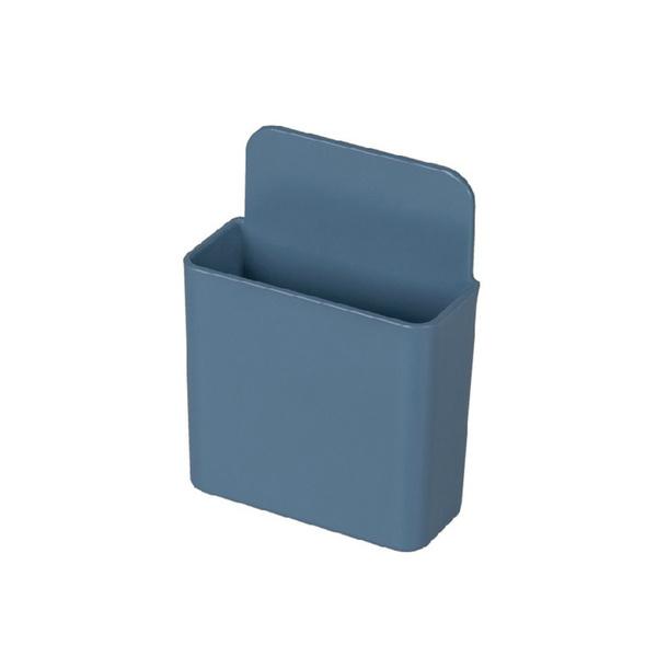 Set of four Wukusy wall-mounted storage cases with mobile phone charging port and plug holder for organized mobile accessory storage.