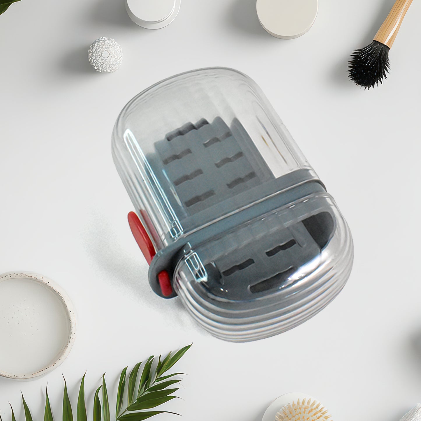 Wukusy multipurpose soap box holder with transparent dust-proof lid for kitchen use, compact and durable for home organization.