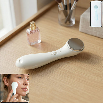 Wukusy portable facial massager device with sleek design, handheld for skin relaxation and rejuvenation.