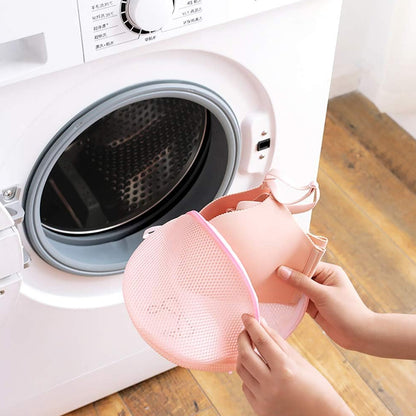 Wukusy dome-shaped lingerie wash bag with protective mesh for delicate laundry, ideal for home use.