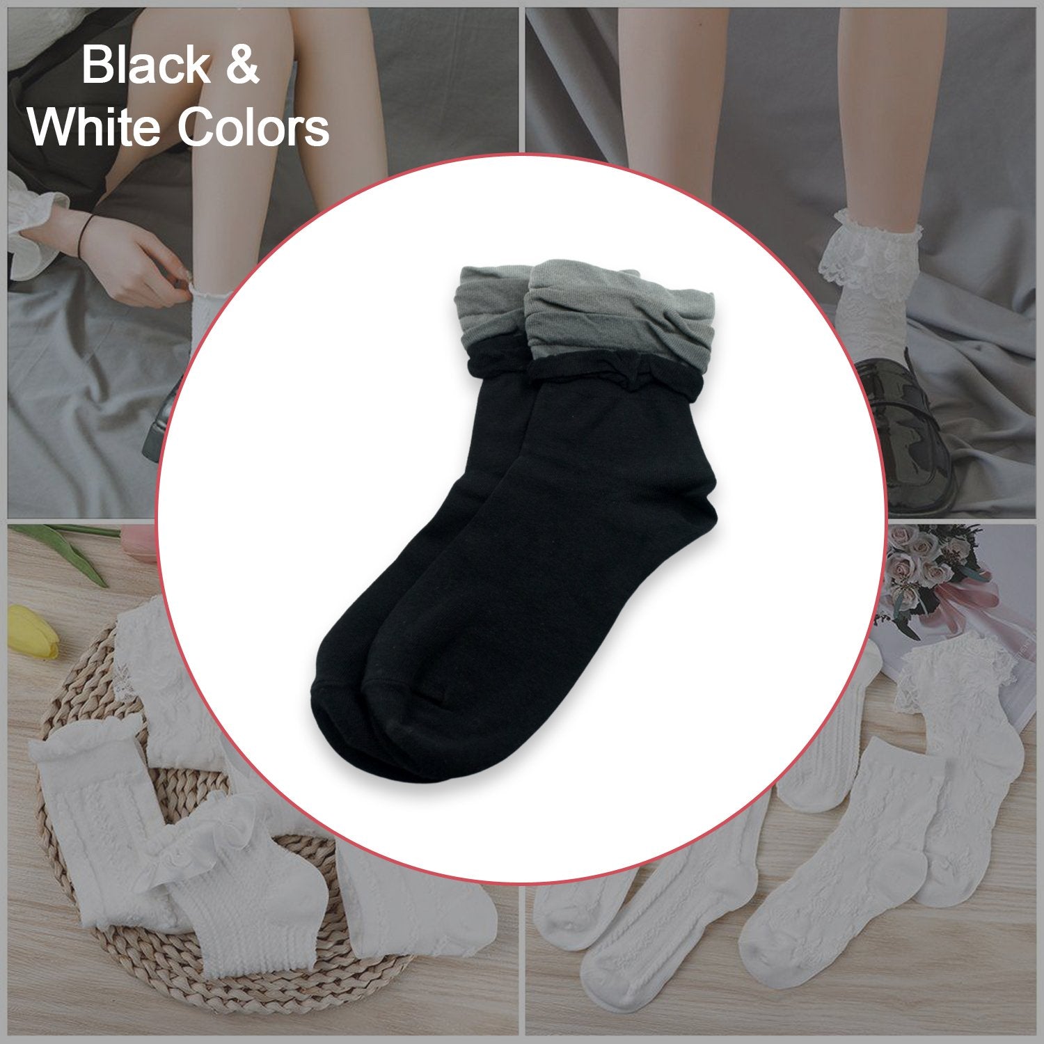 Wukusy 7355 breathable, thickened cotton socks featuring a simple, soft, skin-friendly design for everyday comfort.