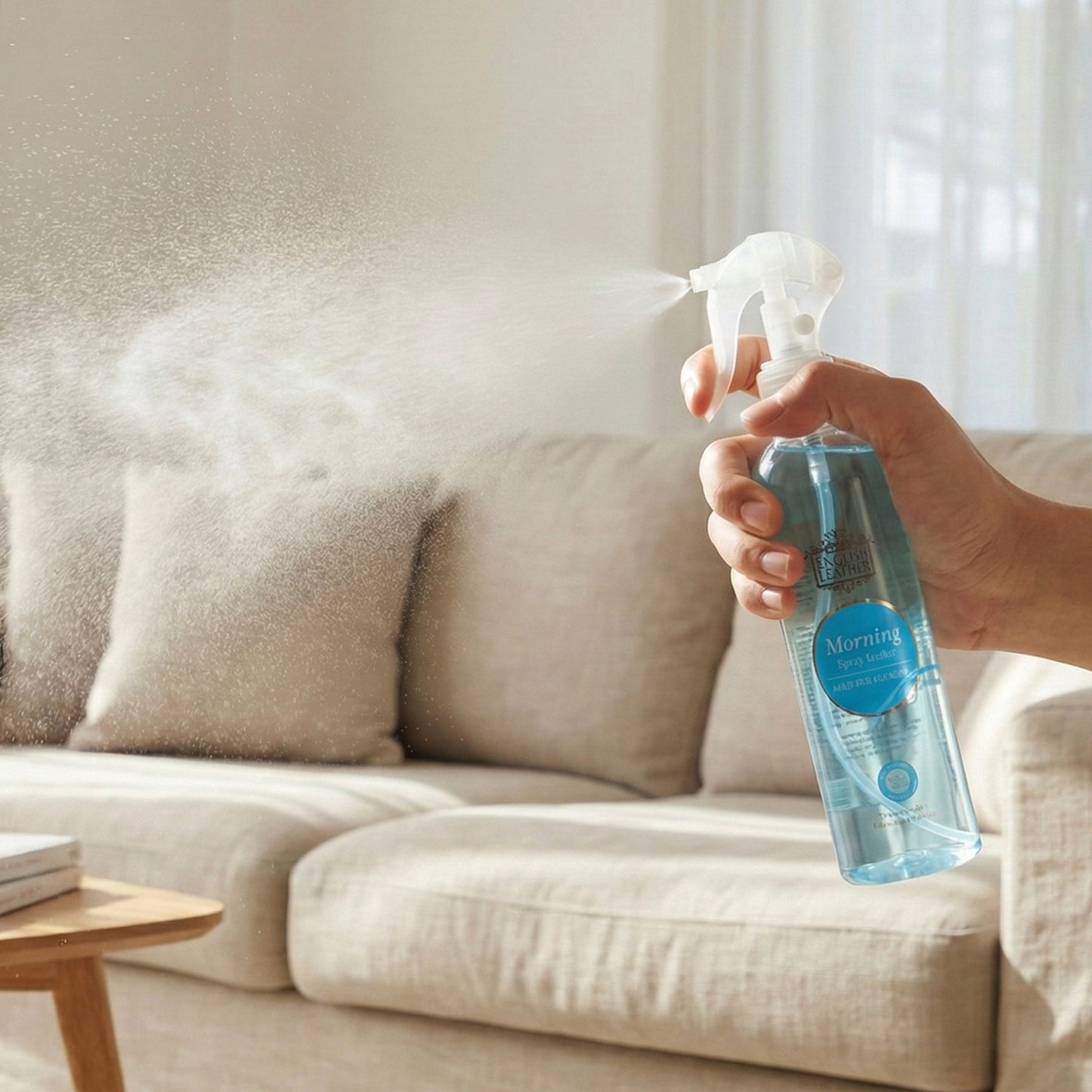 Wukusy Morning Fresh Breeze air freshener spray for home and office, 250ml bottle with fresh, clean scent.