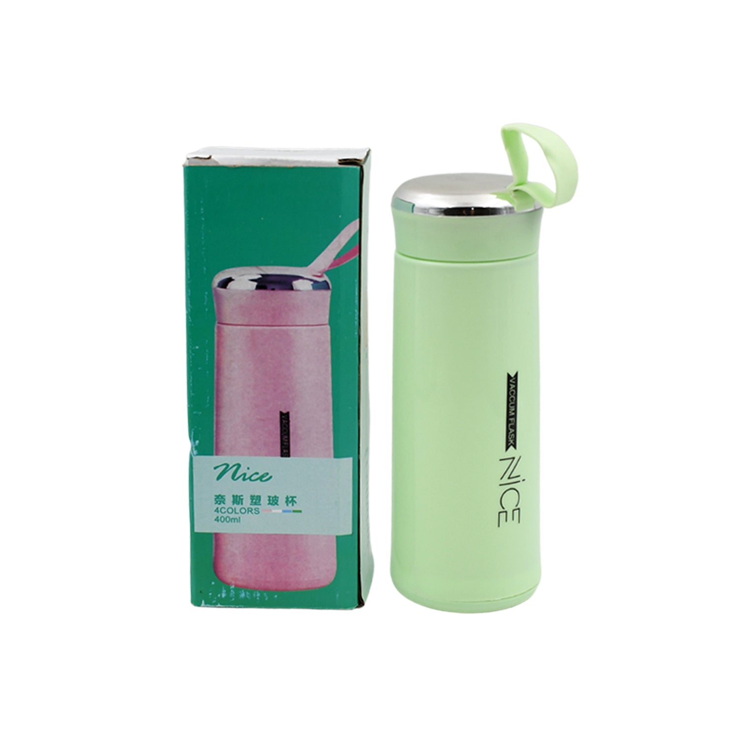 Wukusy 6955 outdoor sport water bottle, 400ml BPA-free leak-proof glass bottle for hot and cold water, ideal for travel and gym.
