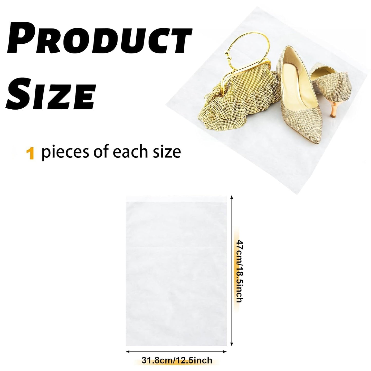 Wukusy non-woven drawstring shoe storage bag, 48x31 cm, ideal for organizing shoes in home improvement settings.