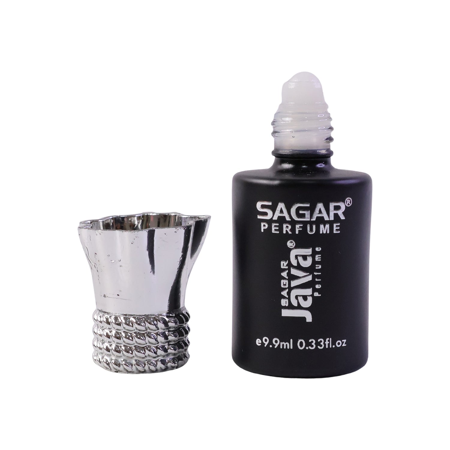 Wukusy Sagar Java Roll-on Attar perfume oil in 9.9ml bottle, alcohol-free fragrance for men and women, with a sleek roll-on applicator.