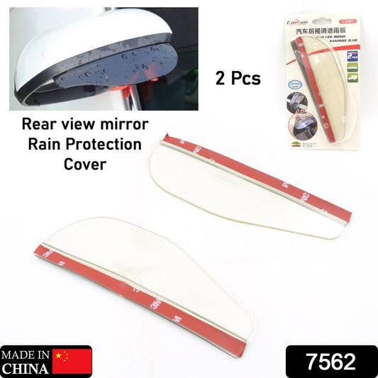 Wukusy automotive rain protector for rearview mirrors, flexible rain covers with eyebrow design, set of 2 for rainproof protection.