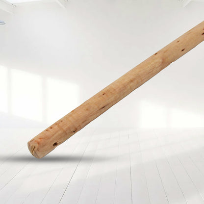 Wukusy wooden block paving brush with handle for patio cleaning and weed removal, suitable for home improvement projects.