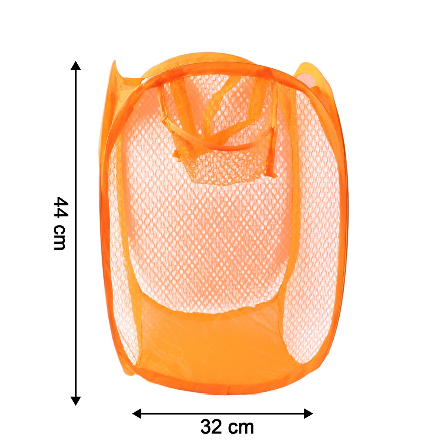 Wukusy foldable pop-up mesh laundry basket hamper with breathable mesh design and sturdy frame for easy storage and transport.