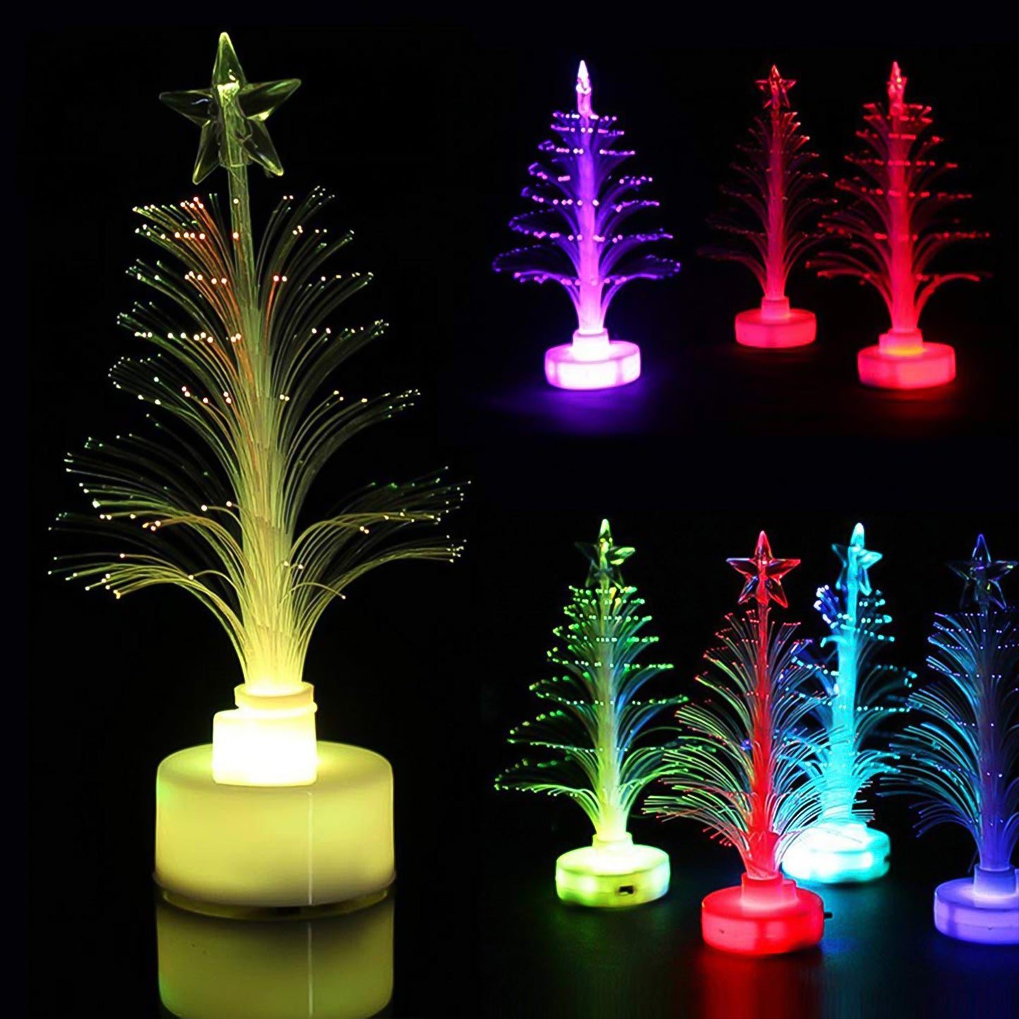 Colorful LED candlelight from Wukusy, ideal for home decor, with a tree-shaped design and vibrant illumination for cozy ambiance