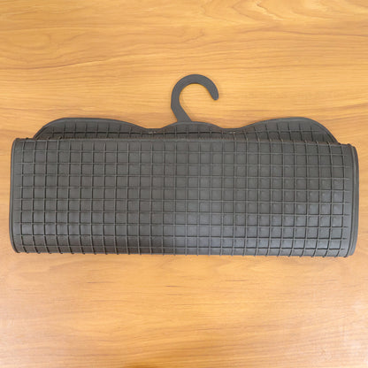 Universal heavy duty car floor mat set by Wukusy, four durable rubber mats for front and rear vehicle protection.