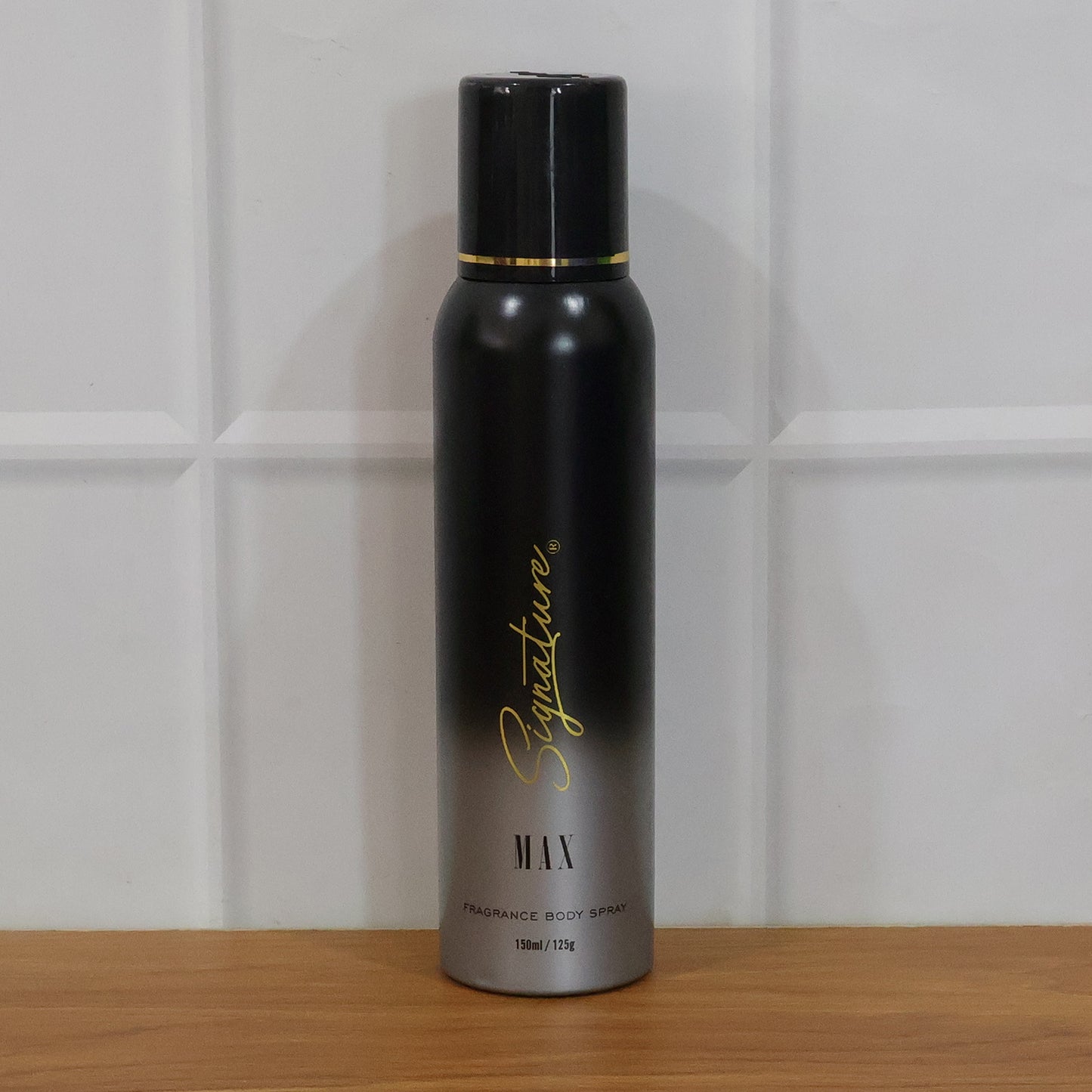 Wukusy Signature Premium Max Fragrance Body Spray 150ml bottle with sleek design and label, ready for refreshing application