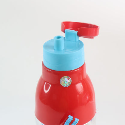 Wukusy 800ml transparent plastic sports water bottle with Dori strap, straw, leak-proof, BPA-free, ideal for kids, school, and sports.