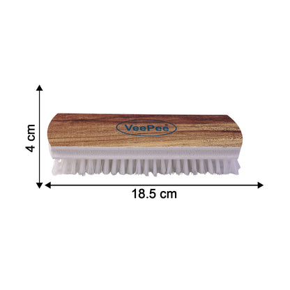 Wukusy Veepee cloth washing scrub brush with heavy-duty bristles and wooden handle for cleaning and scrubbing tasks