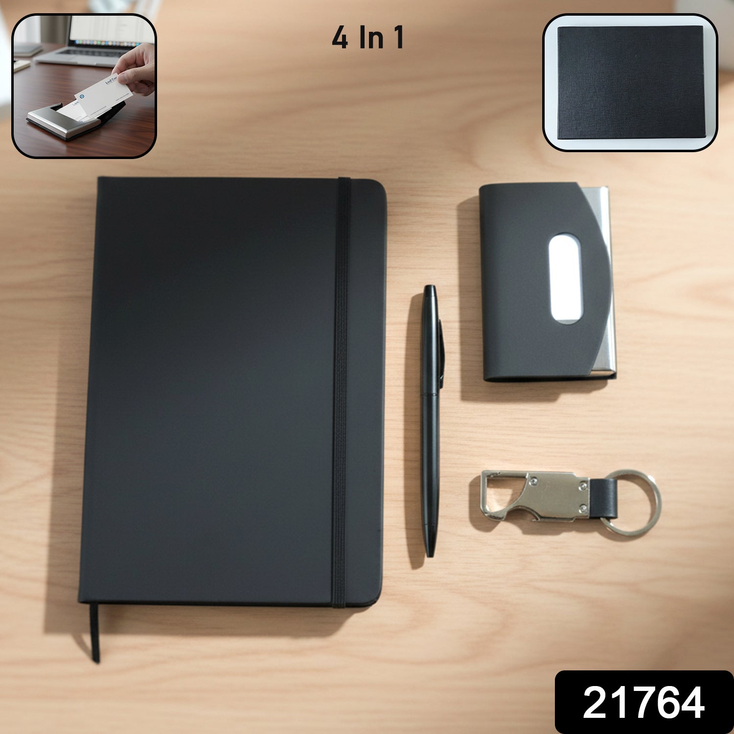 Wukusy Premium 4-in-1 travel essentials combo executive gift set with stylish accessories and organization tools for travelers