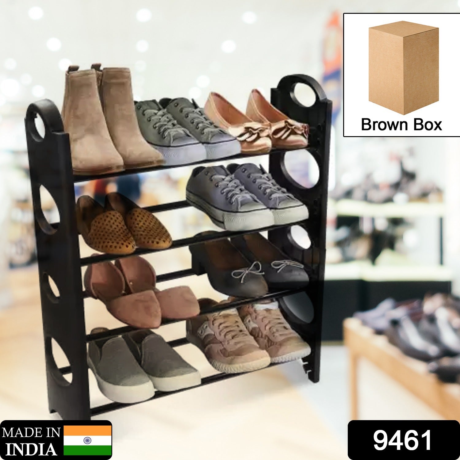 Wukusy 9461 Simple Shoe Rack with practical design and sufficient capacity for organized home storage.