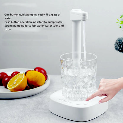 Wukusy USB charging desktop water bottle dispenser with small pipe, one-button operation, ideal for home, office, or outdoor use.