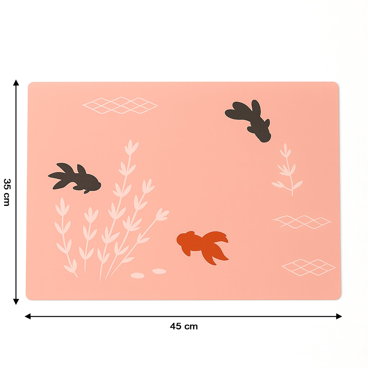 Set of four Wukusy decorative dining table placemats with elegant design, 45x35 cm, for home and kitchen use.