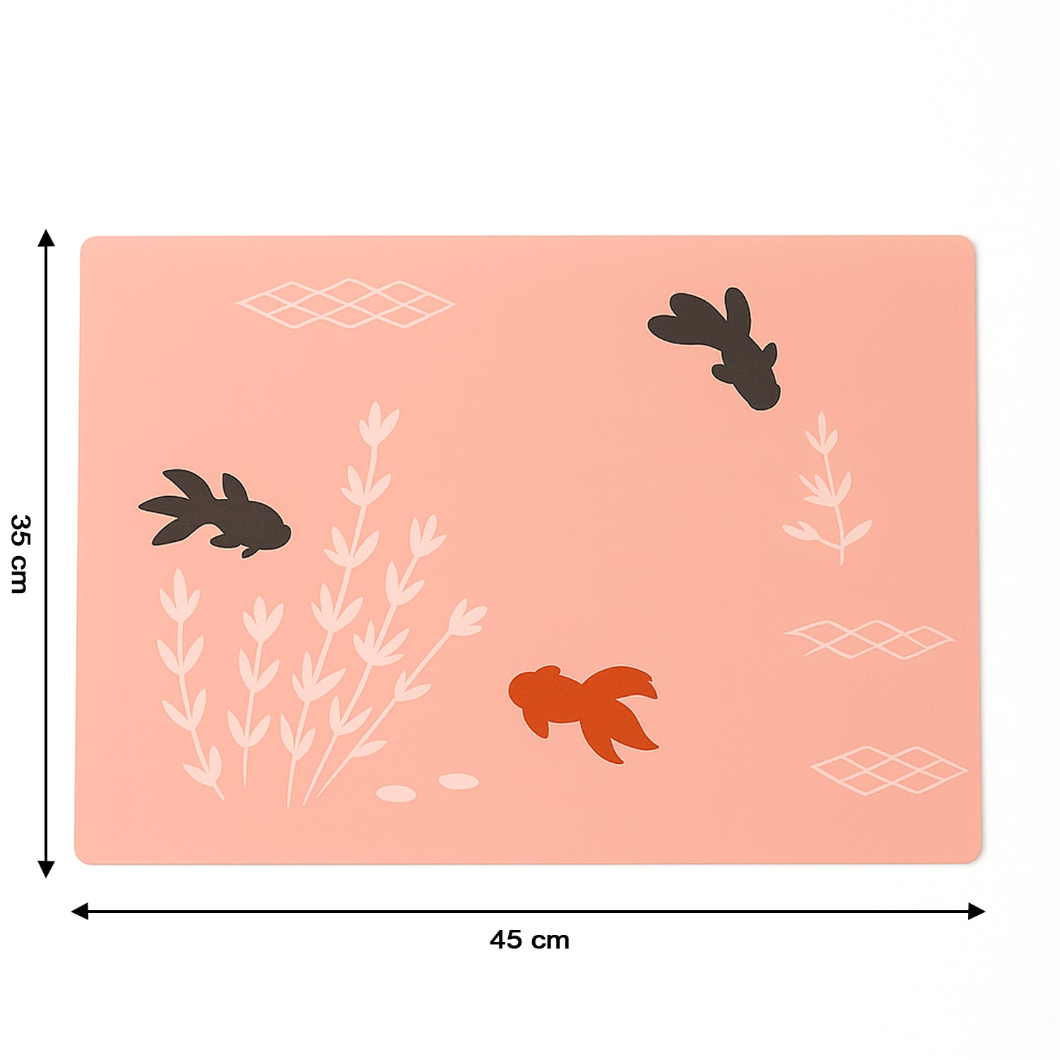 Set of four Wukusy decorative dining table placemats with elegant design, 45x35 cm, for home and kitchen use.
