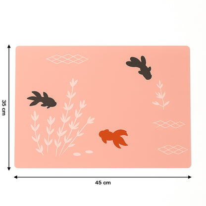 Set of four Wukusy decorative dining table placemats with elegant design, 45x35 cm, for home and kitchen use.