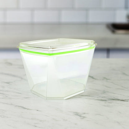 Wukusy food storage container set with leak-proof lids, 500ml capacity, two durable plastic containers for kitchen organization