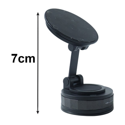 Wukusy premium magnetic mobile holder stand attached to a car dashboard holding a smartphone securely.