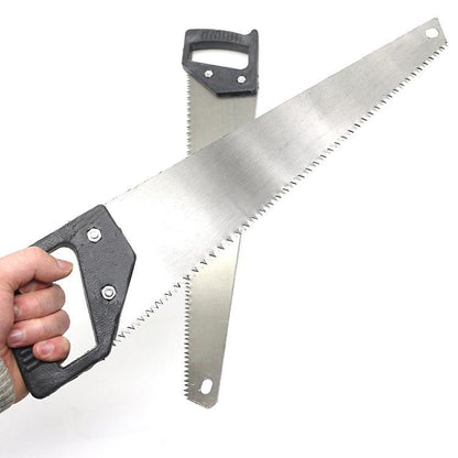 Wukusy 1555 powerful hand saw with 450mm hardened steel blades for cutting wood and construction tasks.