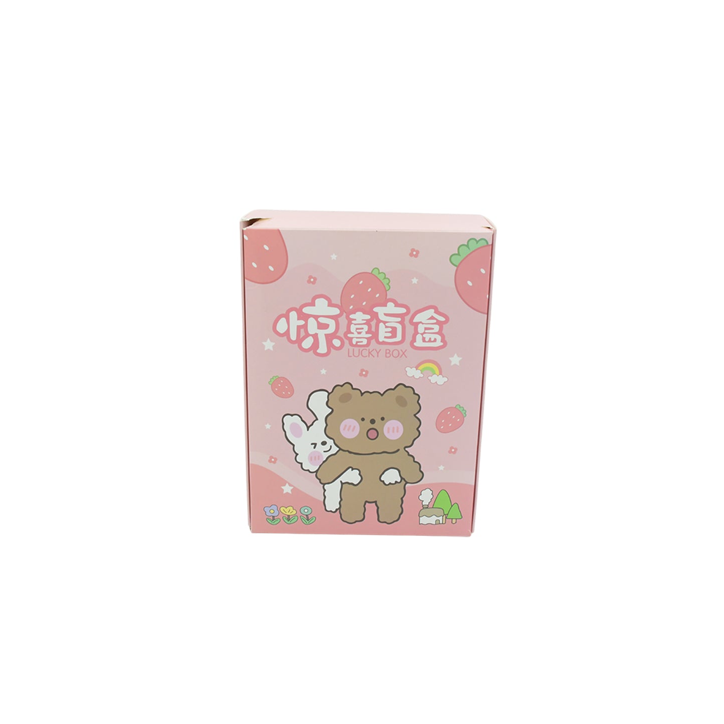 Wukusy cartoon stationery box with school supplies including pens, eraser, sharpener, stickers, and diary in colorful office storage box