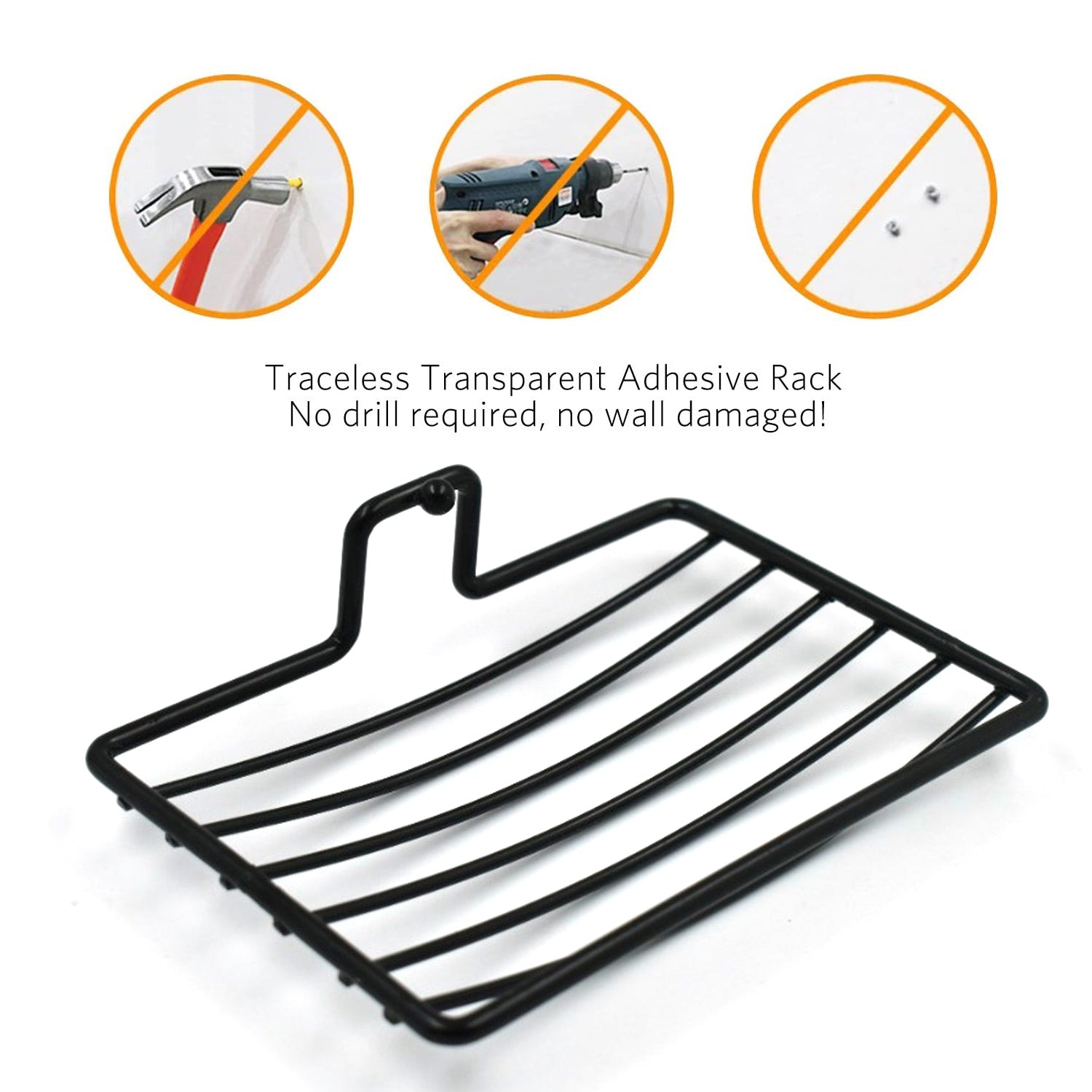 Wukusy 9016 Wall M 2-piece soap rack for bathroom and household use, holding soaps in a clean, organized manner.